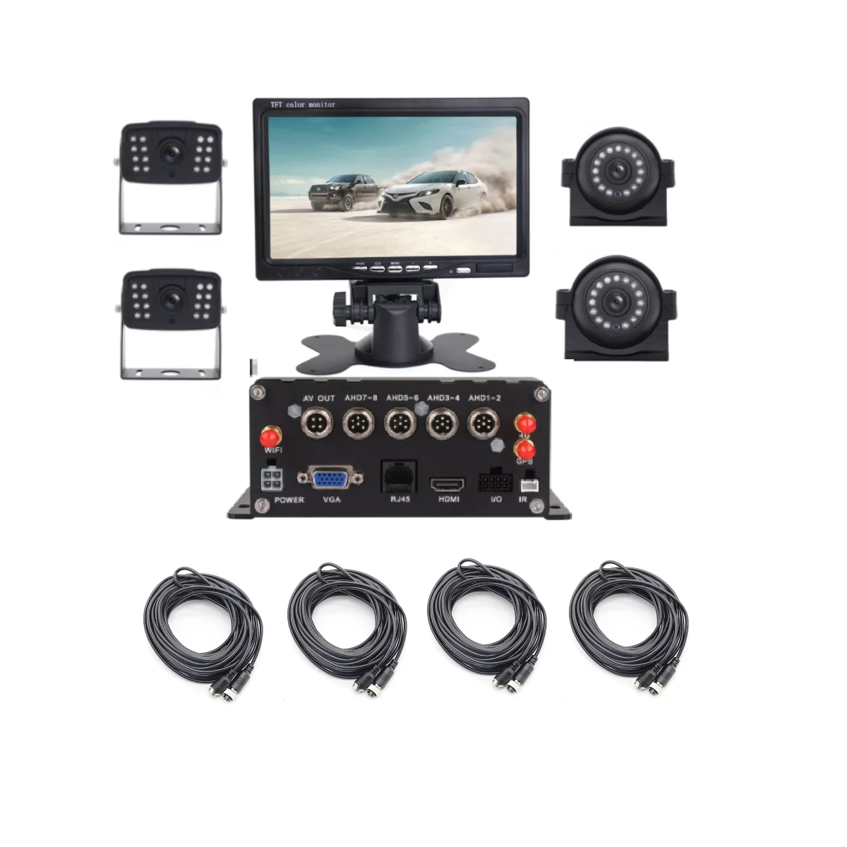 4 8 Channel 1080P HDD MDVR Kit 4G GPS WIFI Live Video Vehicle Blackbox HD Mobile DVR Backup Camera CCTV Bus Truck DVR