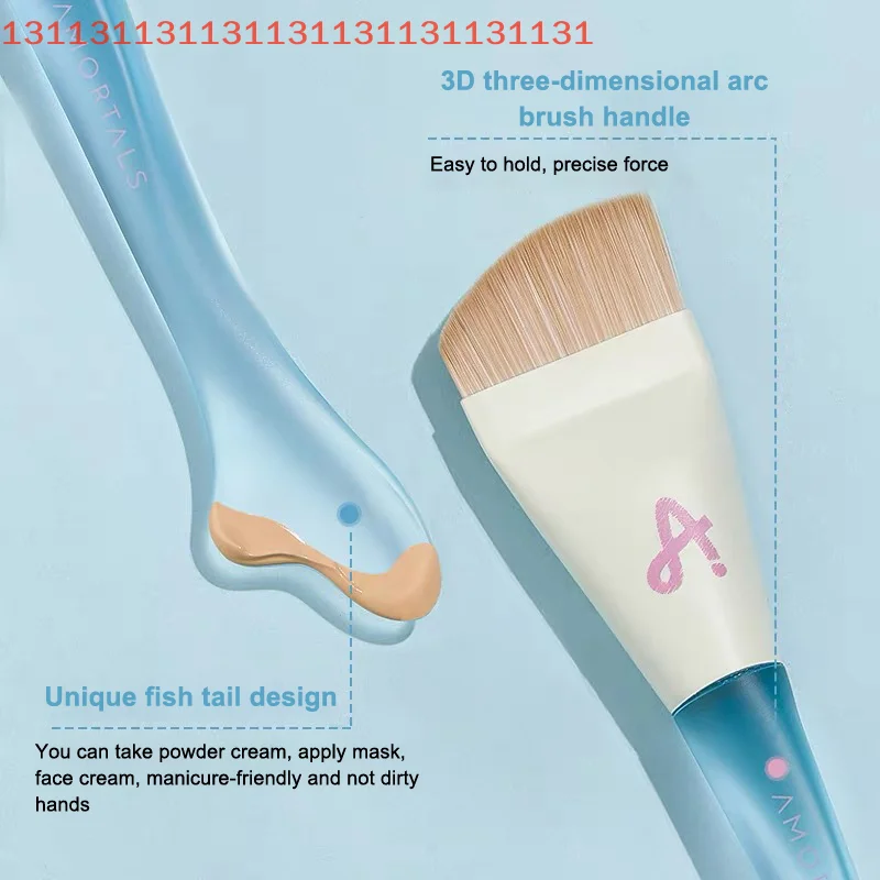 スムーズな塗布のための超薄型メイクブラシセット、跡が残らないスポンジと角度付きヘッドのソフトパフファンデーションブラシ美容ツール