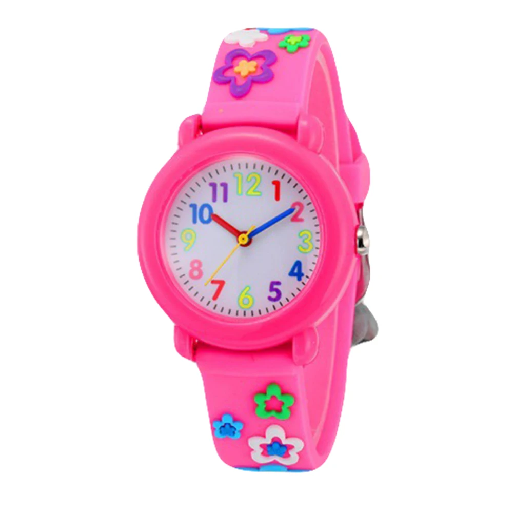 

Cartoon Children Watch Waterproof Kids Wristwatch Mineral Glass PVC Stainless Steel Quartz Movement Child Gift