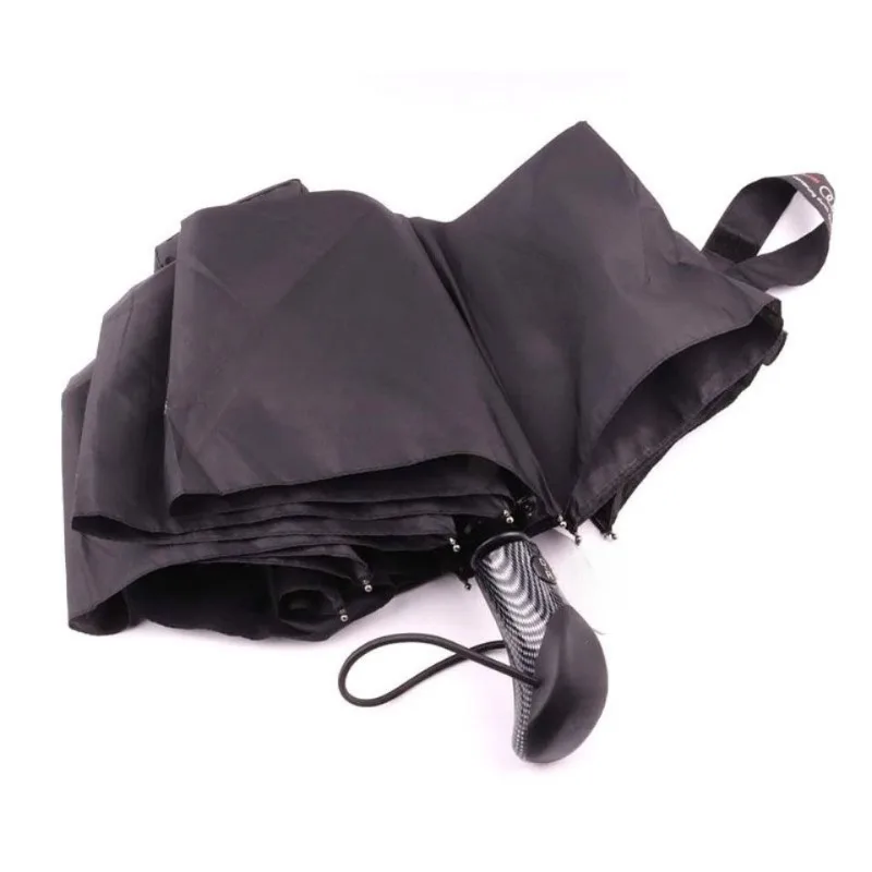 For Mercedes-Benz BMW Audi Fully Automatic Frosted Short Handle Three-fold Rainproof Windproof Business Advertising Umbrella