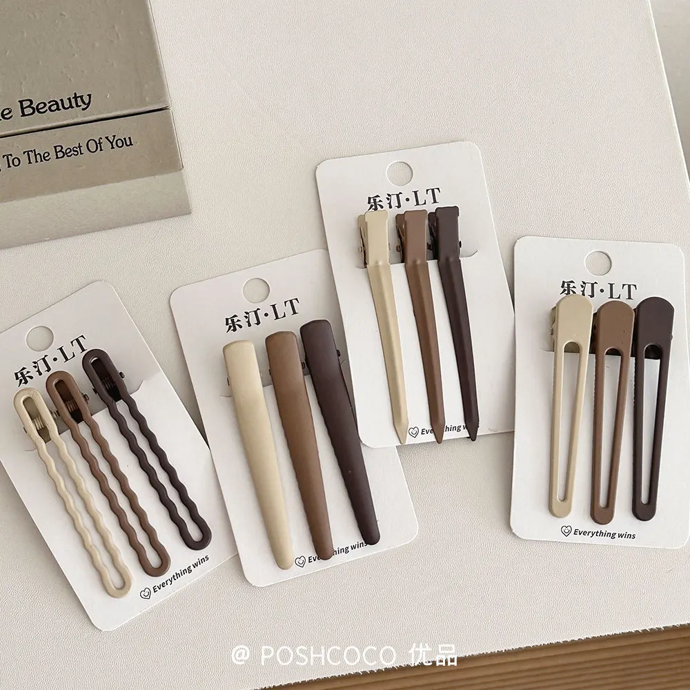 

Professional Styling Clips 3PCS 8cm Matte Duckbill Non-Slip Hold for Hair Makeup