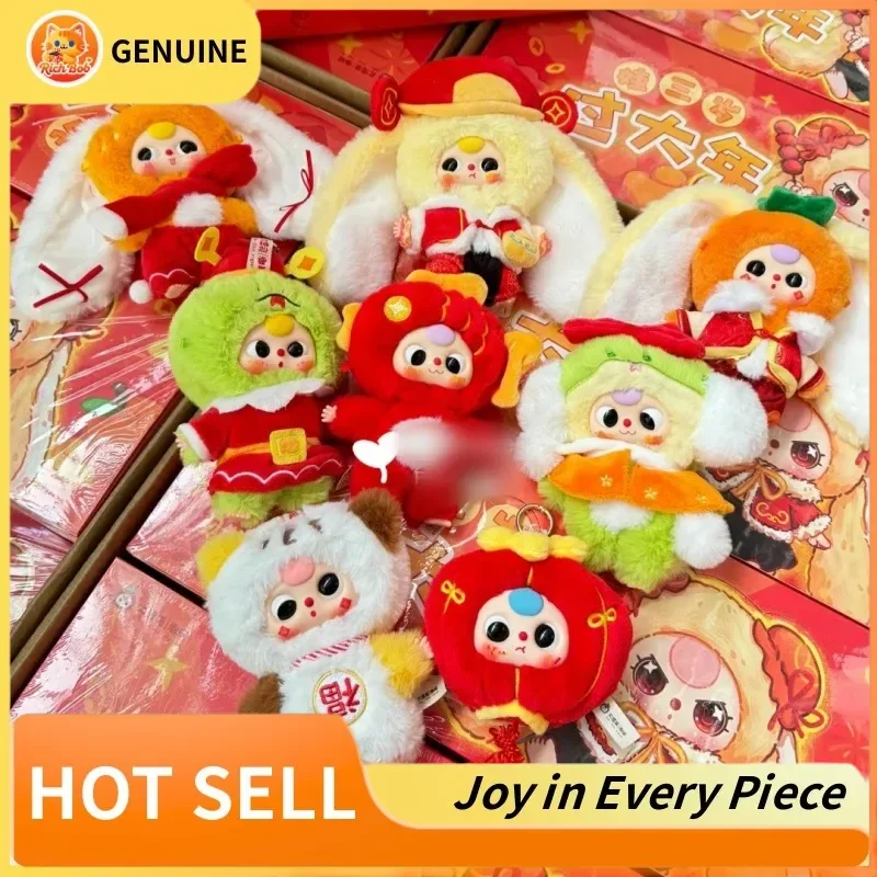 

Genuine Baby Three Blind Box New Year Series Plush Vinyl Doll Trendy Room Decoration Mystery Box Fashion Surprise Birthday Gifts