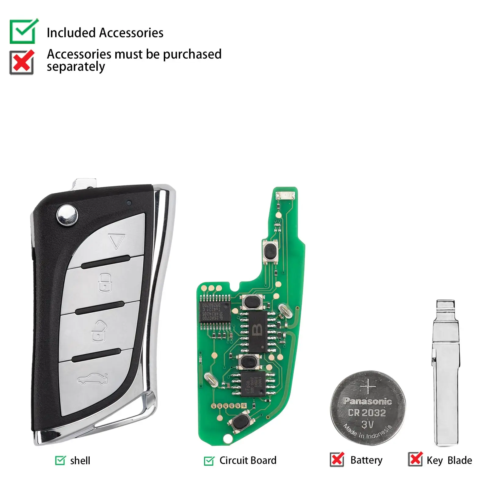 KEYDIY KD NB24-4 Universal Flip Remote Key 4 Buttons Compatible with Lexus Type