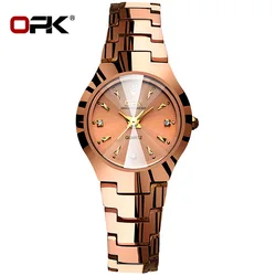 OPK-reloj de cuarzo luminoso para hombre y mujer, cronógrafo con incrustaciones de diamantes, resistente al agua, con calendario, elegante y a la moda