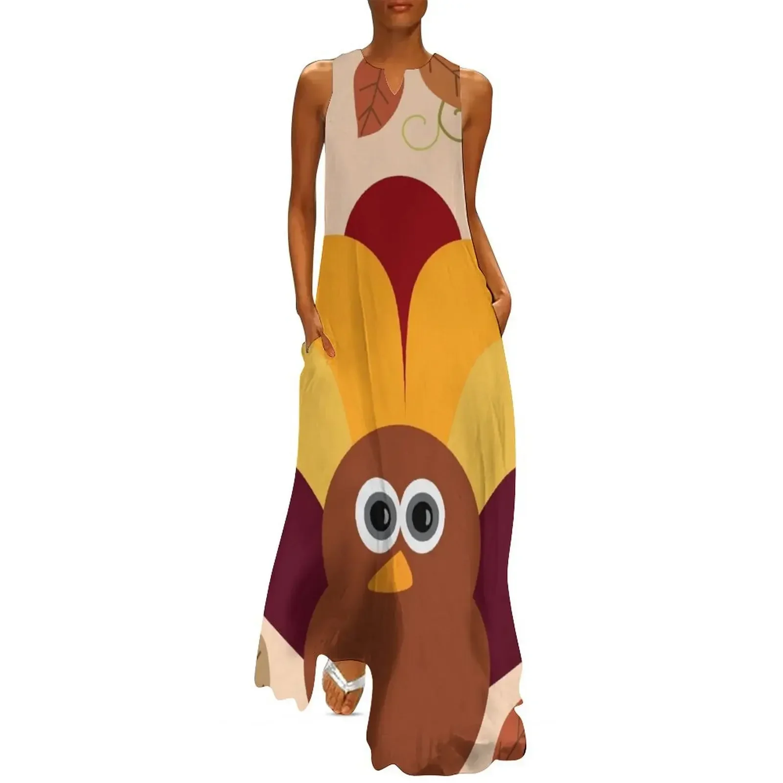 

Thanksgiving Turkey Long Dress dress for women summer women party dresses Women's summer suit birthday dresses for women Dress