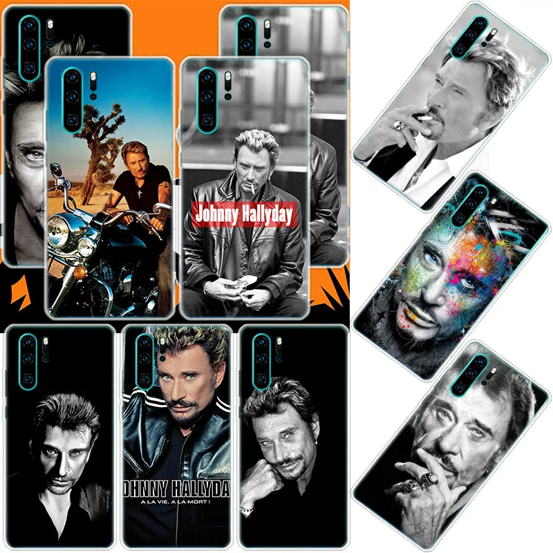 Johnny Hallyday Music Black Phone Case For Huawei Mate 40 Pro 30 20 Lite 10 Huawei P30 Lite P50 Pro P40 P20 P10 Cover Coque