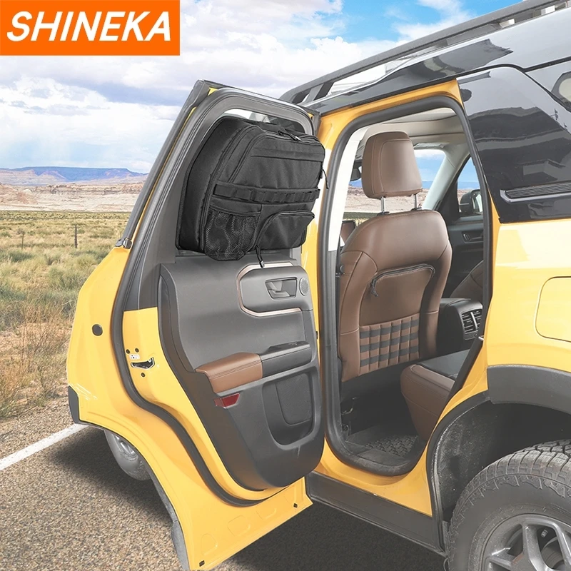 

SHINEKA Car Rear Trunk Window Side Storage Bag Organizer for Ford Bronco Sport 2021 2022 2023 2024 Up Interior Accssories