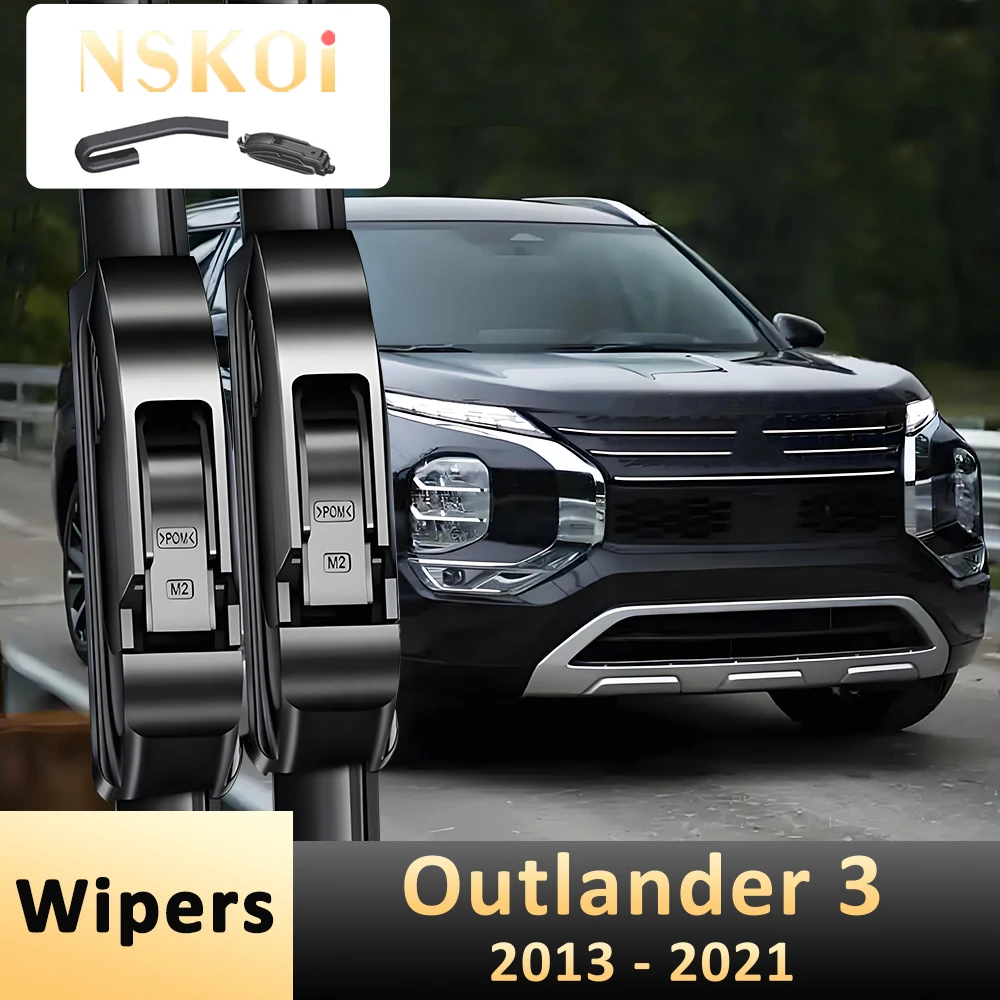 

Комплект передних дворников для Mitsubishi Outlander 3 MK3 2013-2021 PHEV, аксессуары для лобового стекла, 2020, 2019
