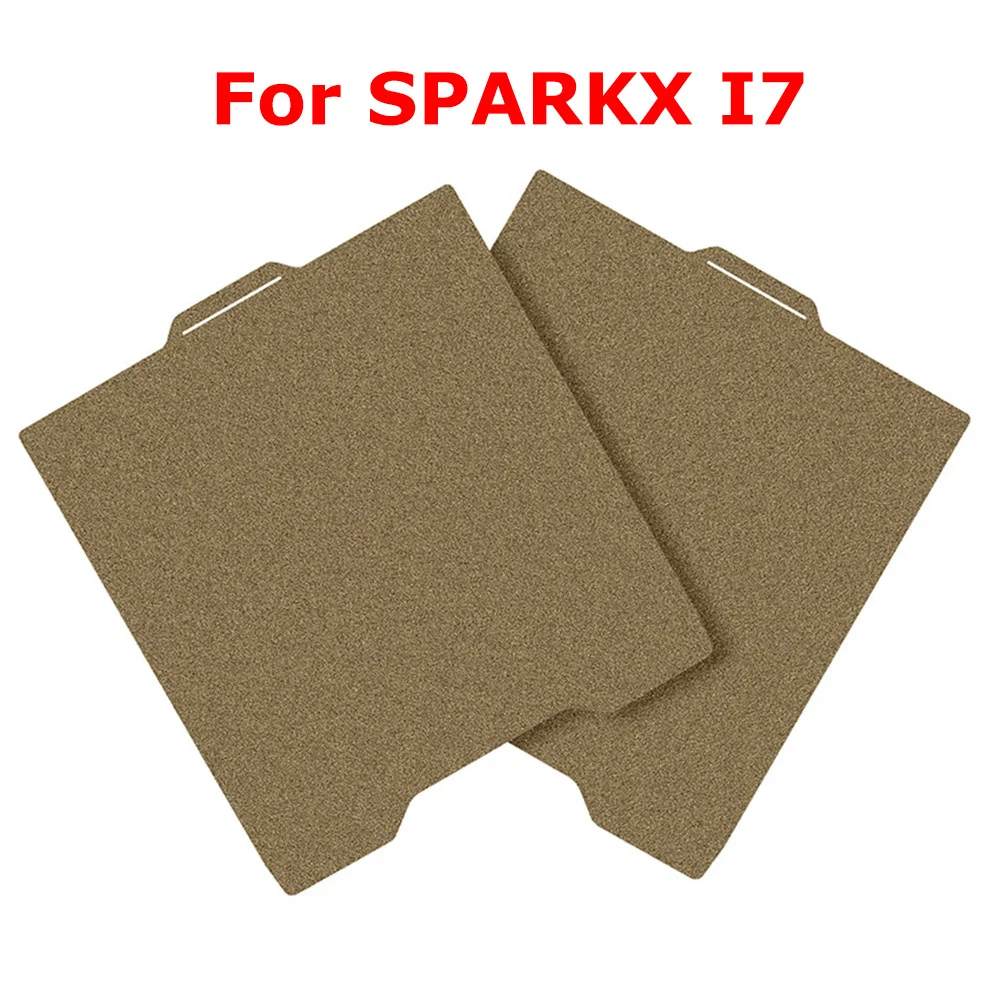 Double-Sided PEI Powder-Coated Gold Steel Sheet for SPARKX I7 3D Printer Build Plate 289x267mm Durable