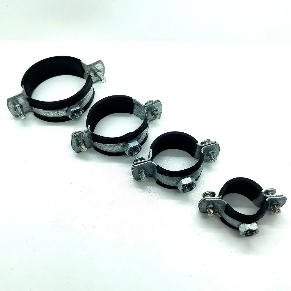 1Pcs Fastener Hardware Round Hose Clamp Expansion Screw Nut Hoop Tube Clip Bracket Carbon Steel Rubber Pipe Fitting