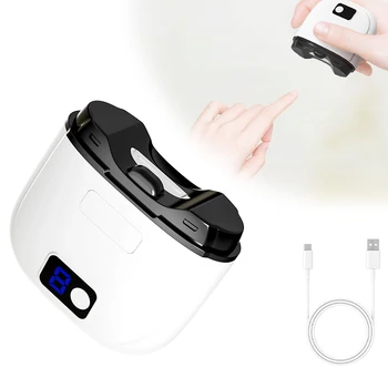 Coupe-ongles électrique 3 niveaux de vitesse coupe-ongles automatique rangement de pinces à ongles et lumière LCD USB pour adultes personnes âgées bébés enfants