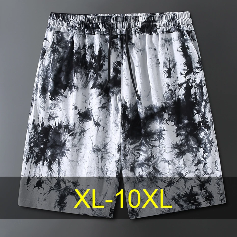 

Tie Dye Shorts Men Summer Short Pants Plus Size 10XL Fashion Casual Tie-dyed Shorts Male Cotton Shorts Big Size 10XL