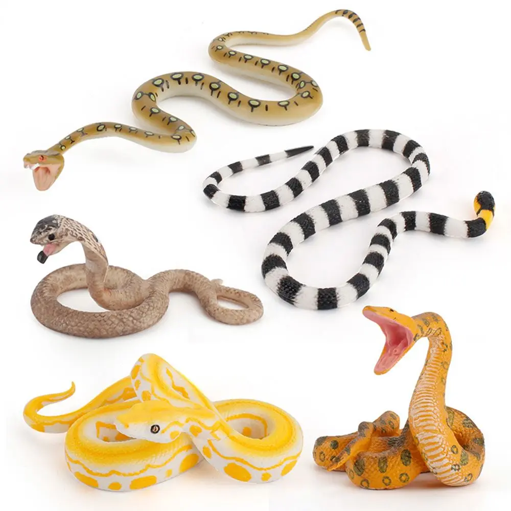 Funny Mischief Halloween Prank Props Rubber Snake Figure Animal Model Simulation Snake Snake  For  |Adult