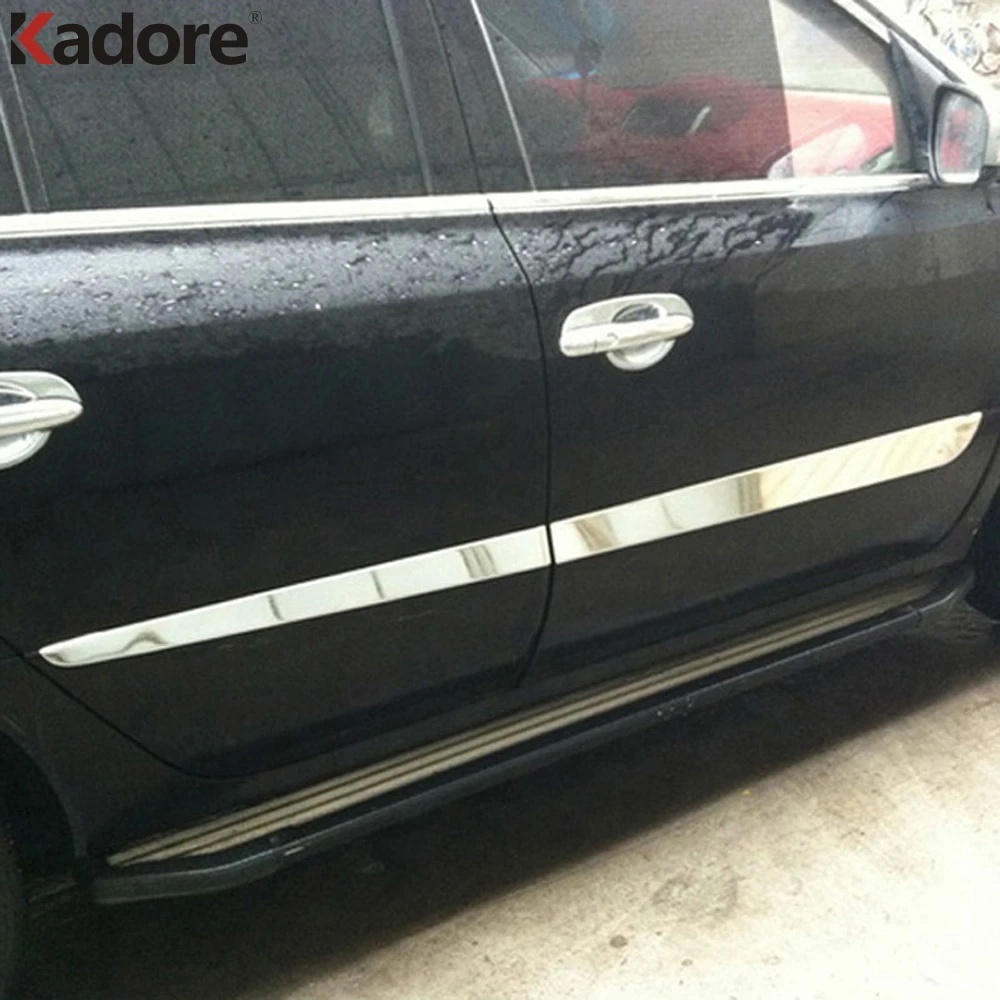 For RENAULT KOLEOS 2008 2009 2010 2011 2012 2013 Stainless Steel Side Door Body Line Moulding Cover Trim Strip Car Styling