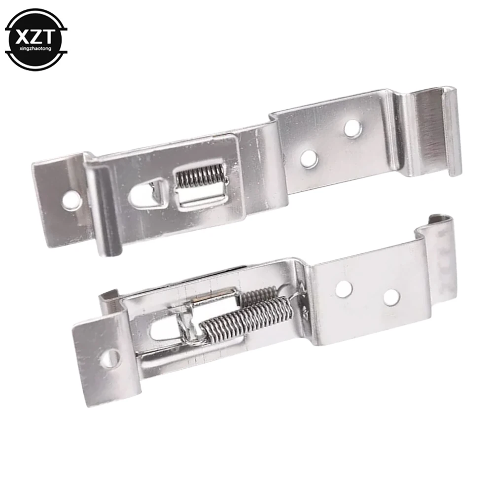 2 PCS Car License Plate Spring Loaded Stainless Steel Bracket Cars Frame Holder Clamps Trailer Number Plate Clips