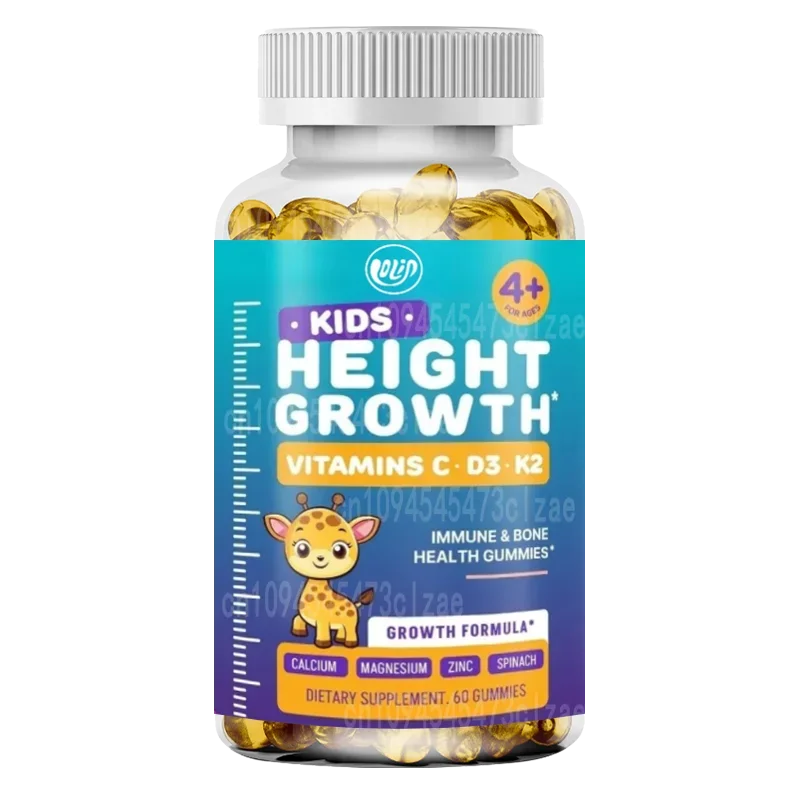 

Children's Height Growth Gummies - Adolescent Height Growth Supplements - Containing Calcium, Vitamin D C、K2、 Magnesium and Zinc