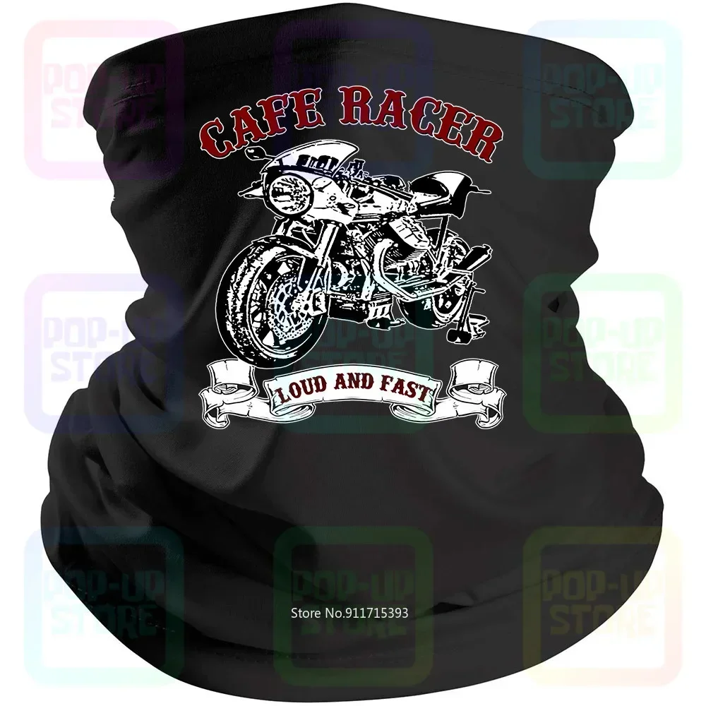 Vintage italiano Moto Moto Guzzi Cafe Racer nero Bandana maschera sciarpa collo ghetta bocca copertura