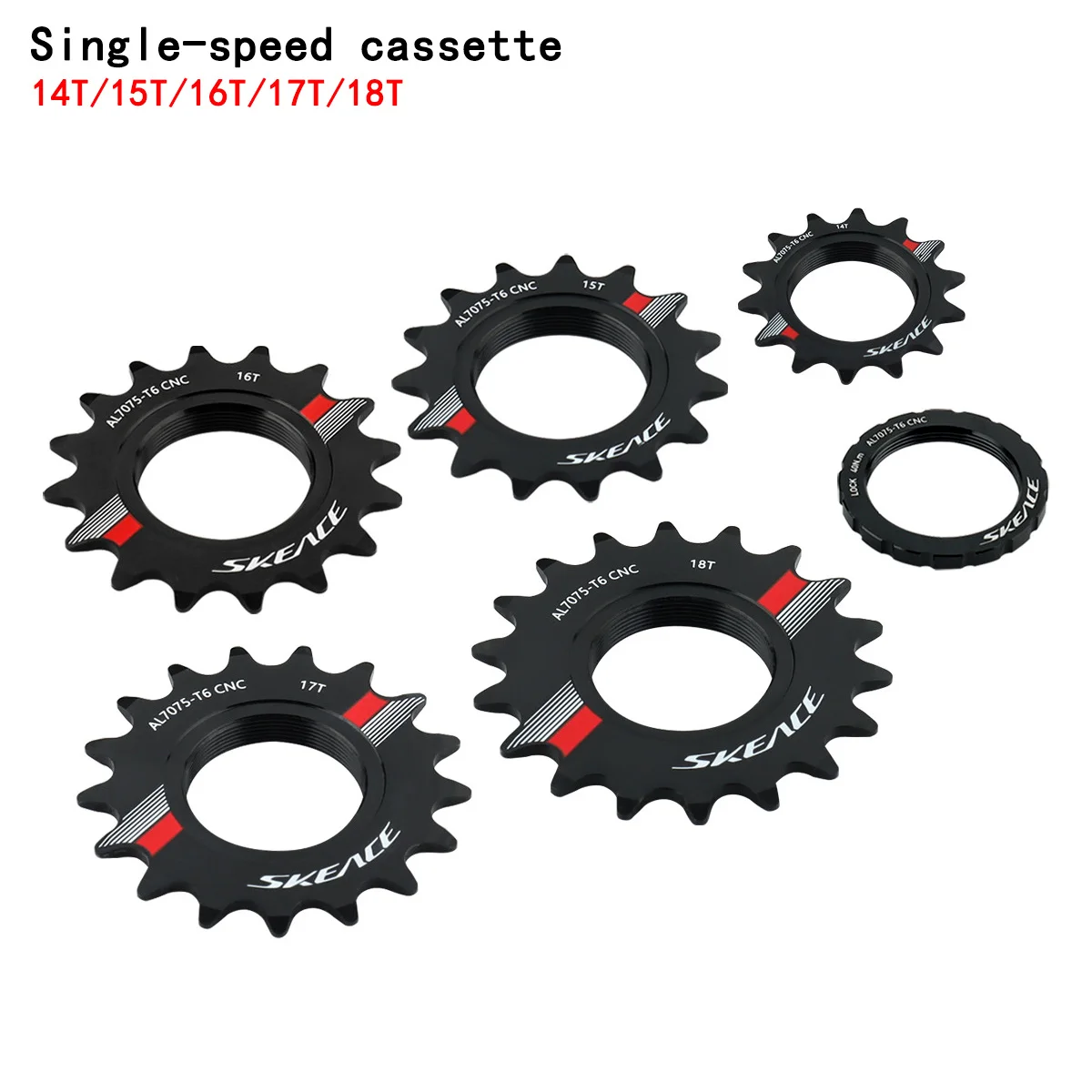 

Односкоростной велосипед SKEVCE с свободным ходом, 14T 15T 16T 17T 18T, алюминиевый сплав 7075, черный, безопасная установка, для городских велосипедов