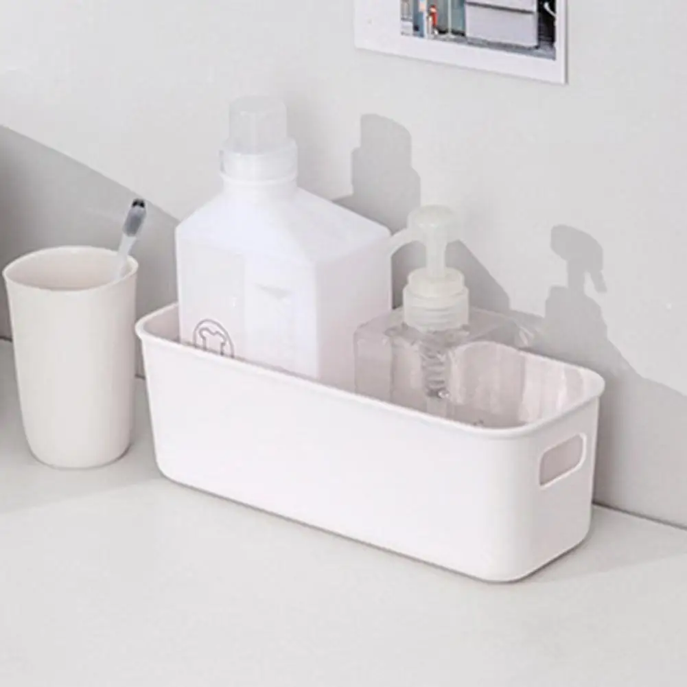 Useful Sundry Box Portable Design Long Lasting Sundries Organizer Case Desktop Storage Box  White Color Storage Box for Home