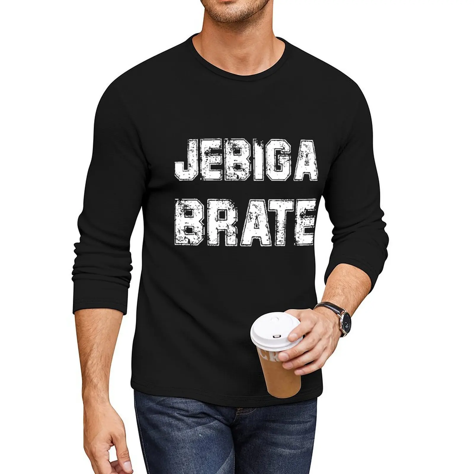 Jebiga Brate Balcanes argán Bosnia Croacia Serbia Camiseta larga camisetas de talla grande camiseta vintage camiseta de gran tamaño camisetas altas para hombres