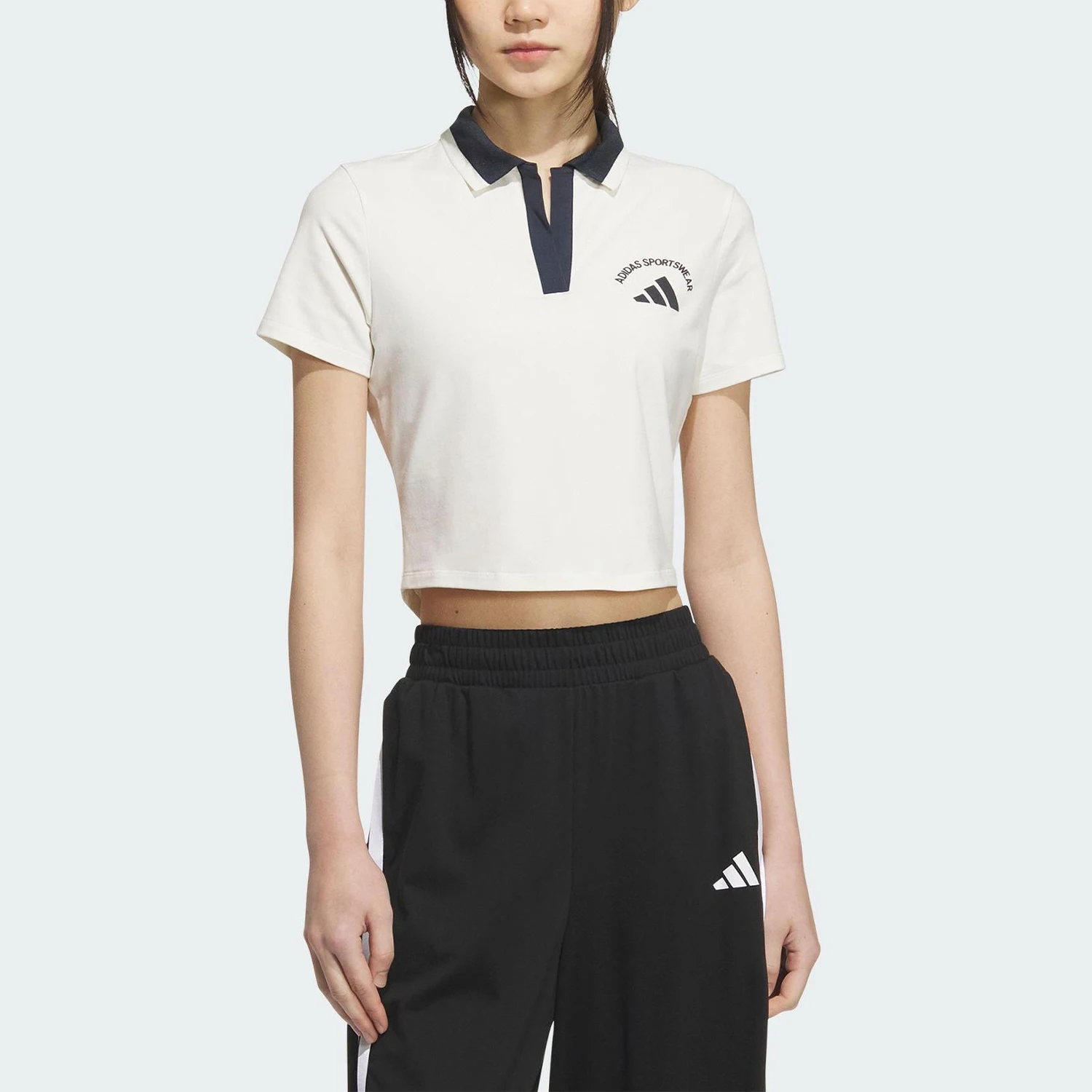

adidas genuine 2025 Summer Women's Cropped Collared Polo Shirt KC0075
