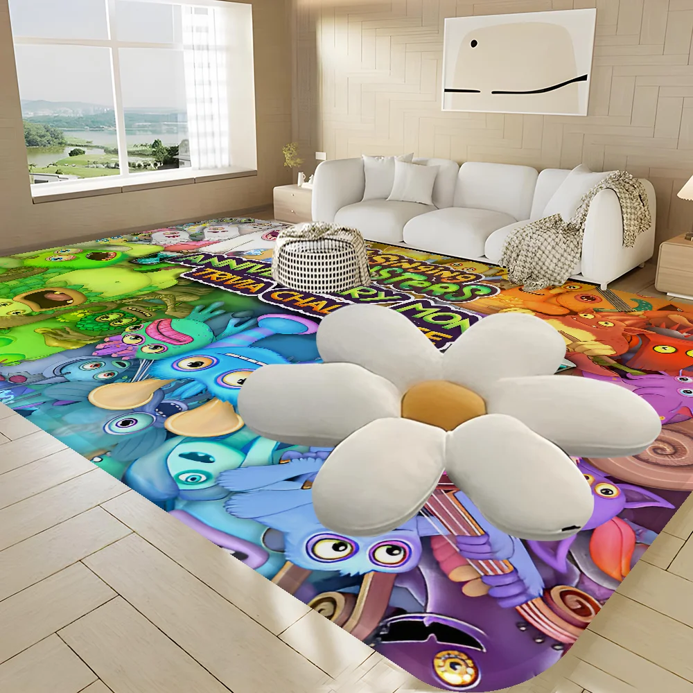 My Singing Monsters Kitchen Mat Nordic Style Bedroom Living Room Doormat Home Balcony Anti-Slip Modern Home Decor