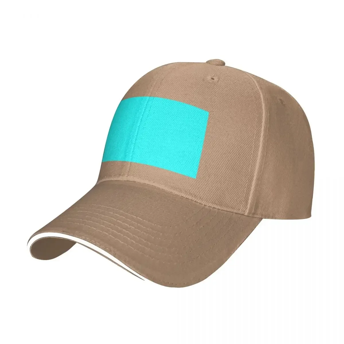 PLAIN SOLID ELECTRIC CYAN TURQUOISE -OVER 100 TURQUOISE AND CYAN AND AQUA SHADES AVAILABLE ON OZCUSHIONS Bucket Hat Baseball Cap