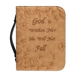 Bible Cover Case Portable Book Cover Tote Bag PU Leather Bible Protective Cover Manual Protective Cover For Reading Lover Gift