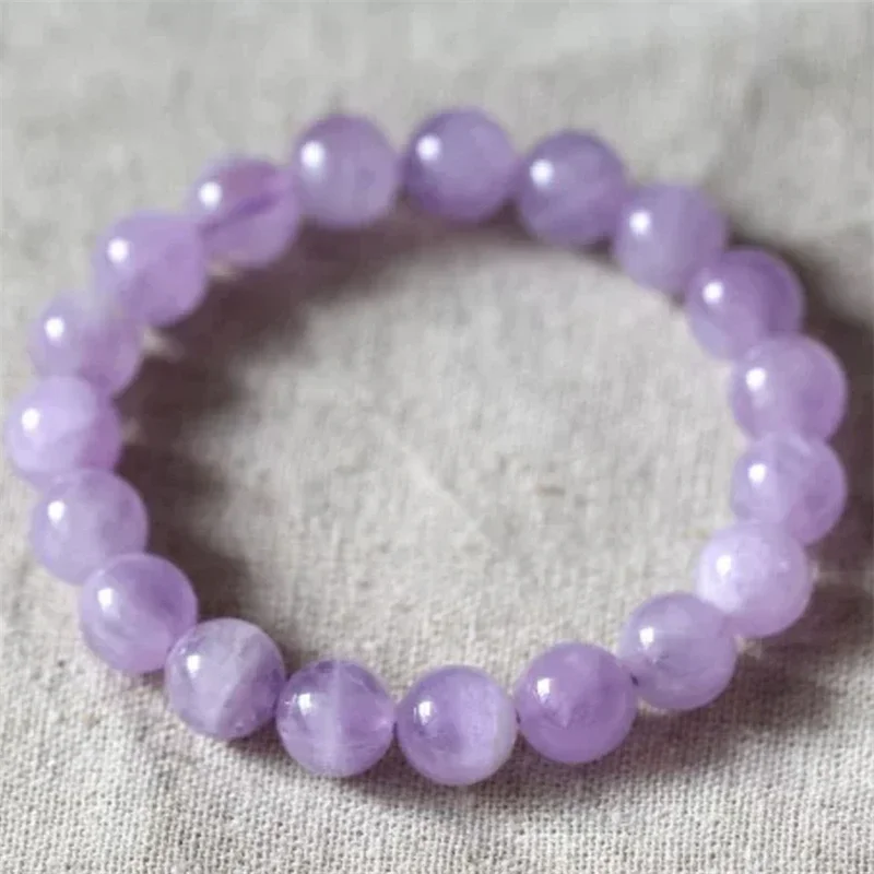 Fashion High-Quality Natural Purple Crystal Bead Bracelet for Women Korean New Elastic Rope Iucky Bracelet Jewelry Accessories