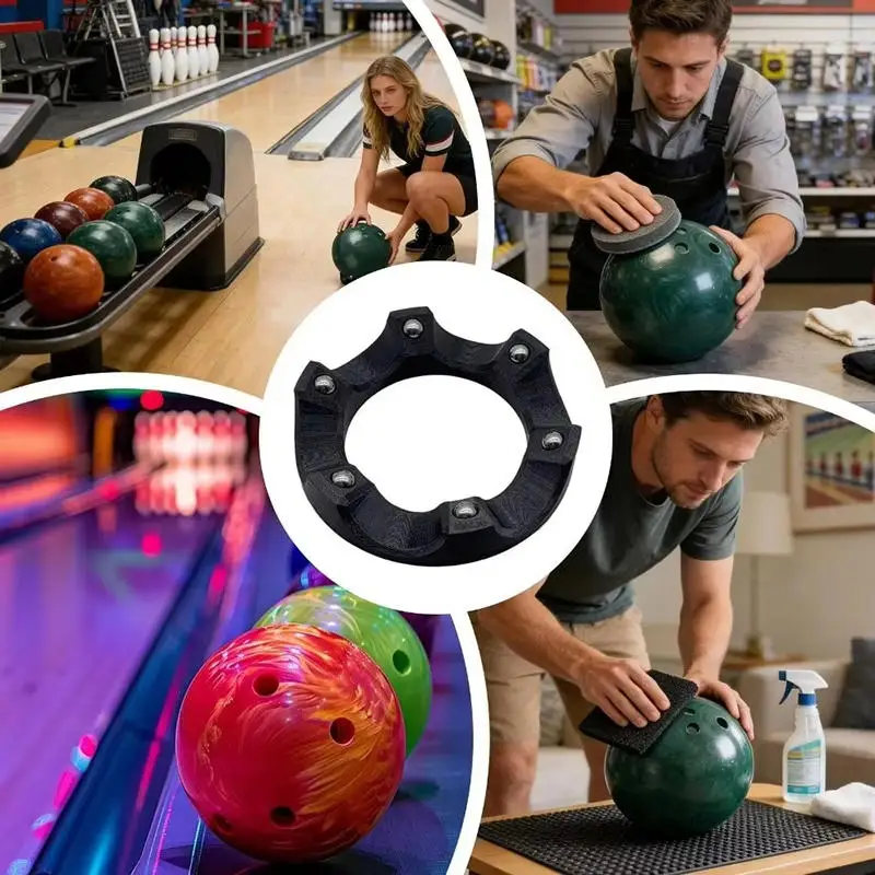 

Многофункциональная подставка для шаров для боулинга 360 ° Подставка для шара для боулинга, вращающаяся стойка для полировки шаров для боулинга