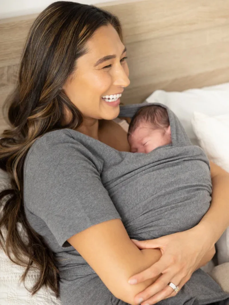 Schwangere Frau Tops Sicherheit Känguru Babytrage Kleidung Sommer Mutter Vater Babysitting Füttern Erziehung Pflege T-Shirt