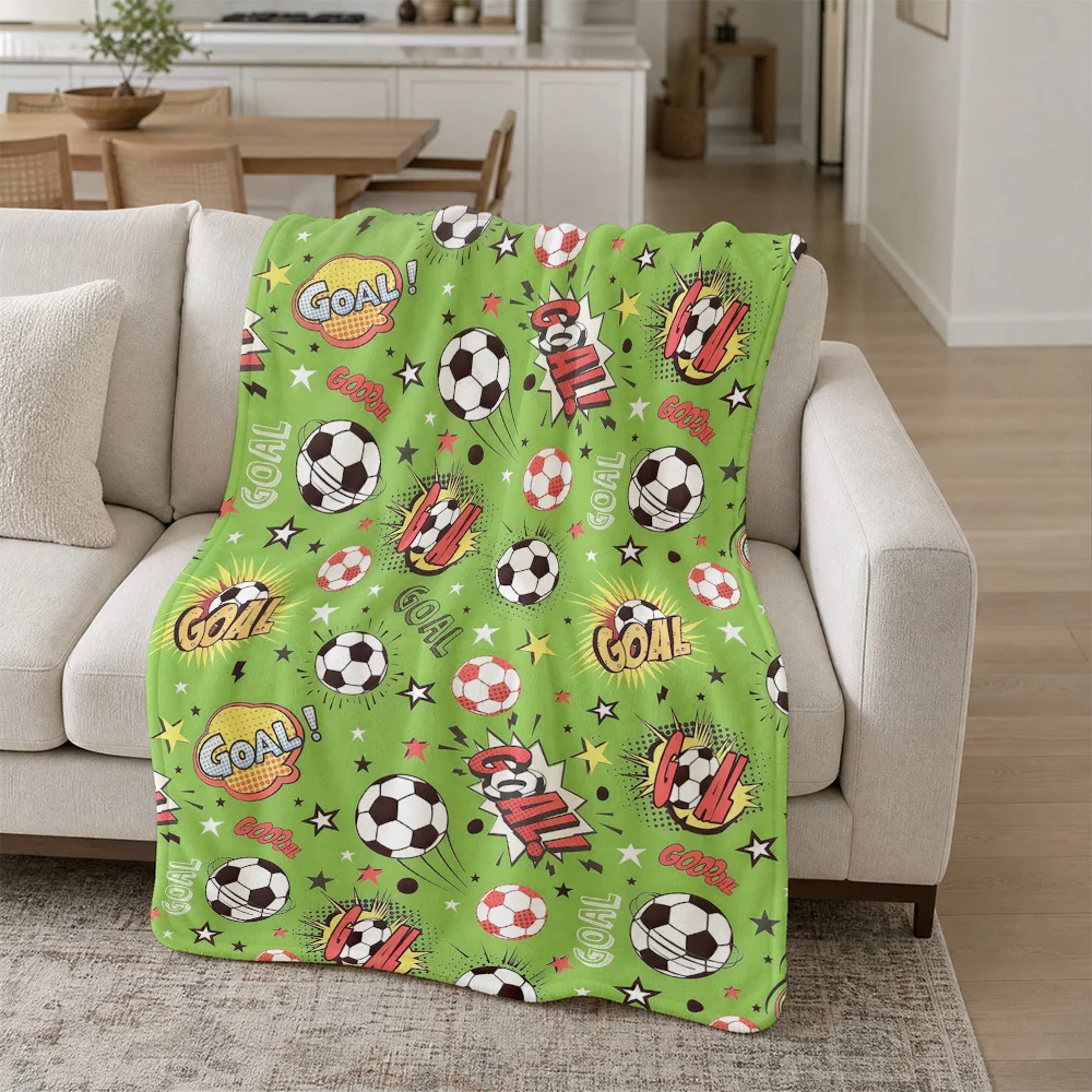 Funny Soccer Goal Celebration Throw Blanket for Sports Fans Game Day Decor Gift Idea