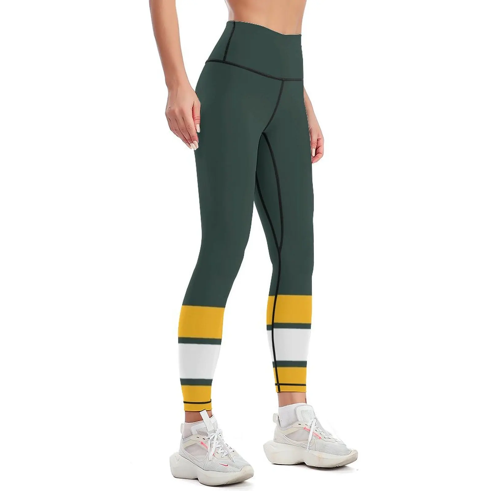 Green Bay lines Leggings Women's push up Fitness woman Women's high waist Womens Leggings