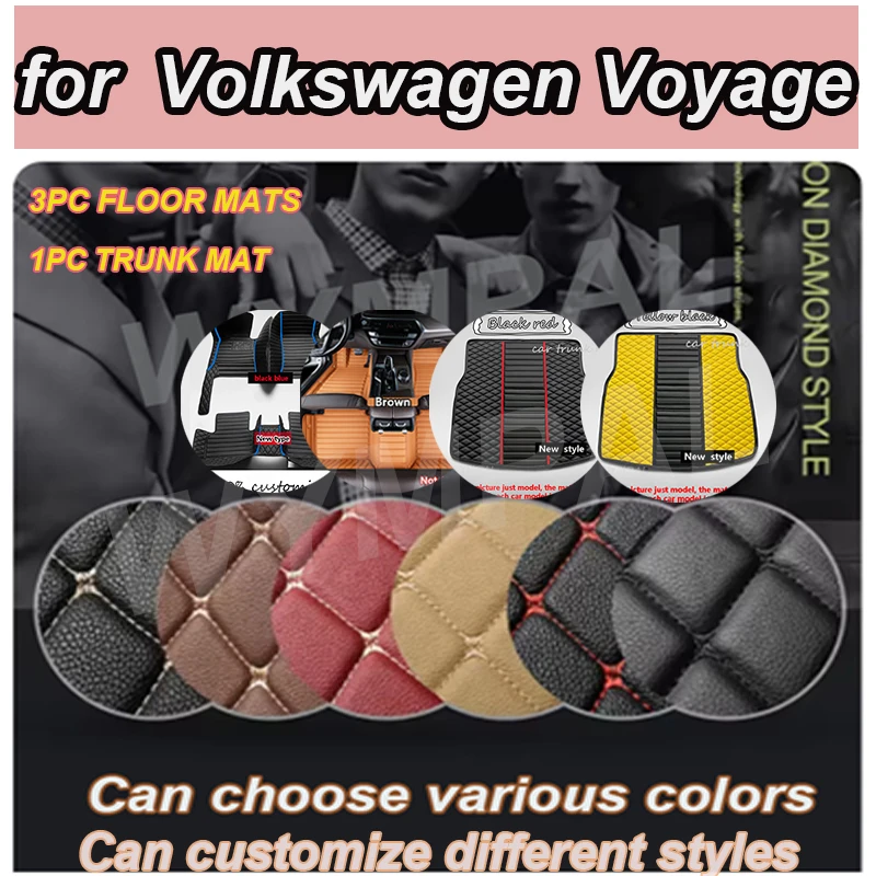 

LUXURY Car Floor Mats For vw Volkswagen Voyage 2013 2014 2015 Auto Luxury Leather