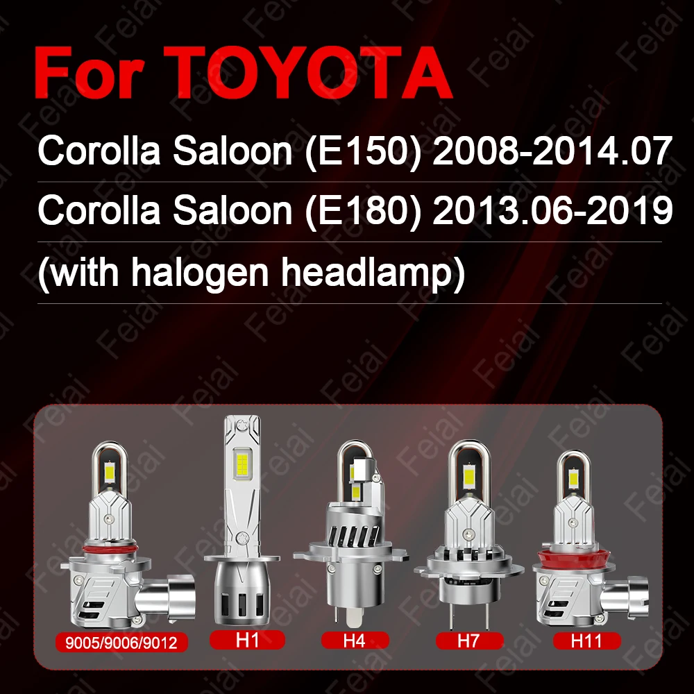 LED Headlights Bulb For Toyota Corolla Accessories 2008 2009 2010 2011 2012 2013 2014 2015-2019 E150 E180 Corolla Car Headlamp