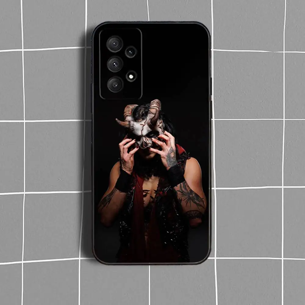 حافظة هاتف Rhea R-Ripley W-WWE لهاتف سامسونج جالاكسي A73,31,32,72,41,53,52,71,22,5G,Note,J7,8,9 غطاء أسود ناعم