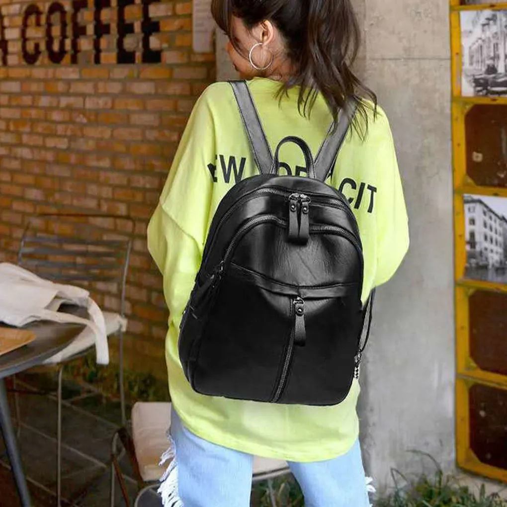 Mochila femenina linda de PU para niñas y mujeres, regalo para todos y la correa para el hombro de la mochila es