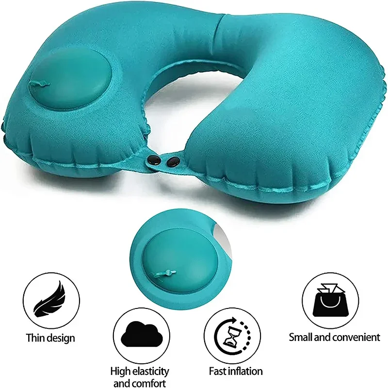 Travel Pillow Inflatable Ultra-light Portable Neck Pillow U-shaped Automatic Inflatable Cervical Pillow Suitable for Travel
