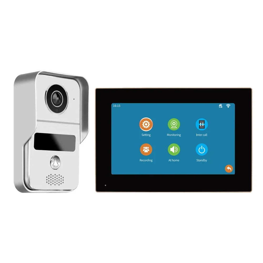 1080P 7/10 Inch TUYA WiFi Smart APP Home Intercom Kit Wireless Video Door Phone Wired Doorbell for RFID Access Control System