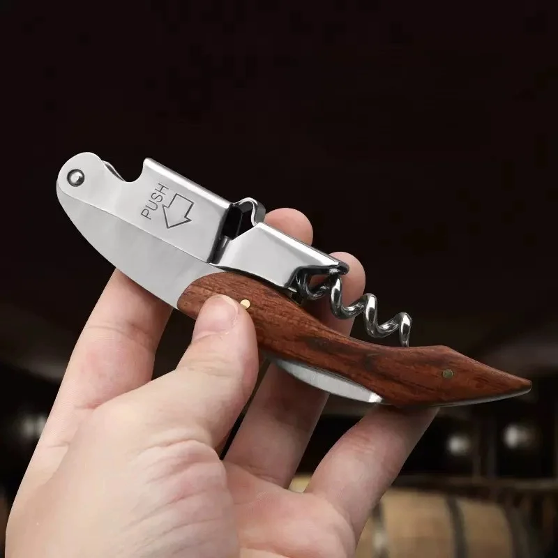 

Portable Practical Red Wine Bottle Opener Stainless Steel Hippocampus Knife Multifunctional Lever Beer Opener Bar Accessory