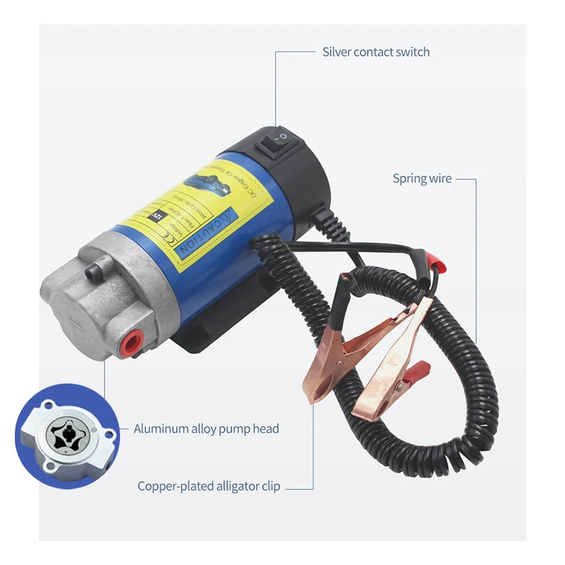 12V Electric Scavenge Suction Transfer Change Pump Oil Transfer Pump 1-4L/min Motor Oil Diesel Extractor Pump For Car - view 3