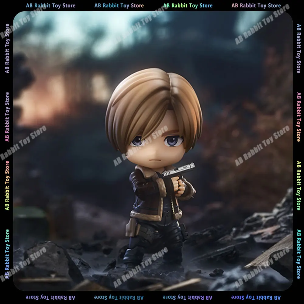 

Original 10cm Gsc Resident Evil Anime Figure Leon S.Kennedy 2337 Action Figurine Q Version Leon Statue Collection Biohazard Toys