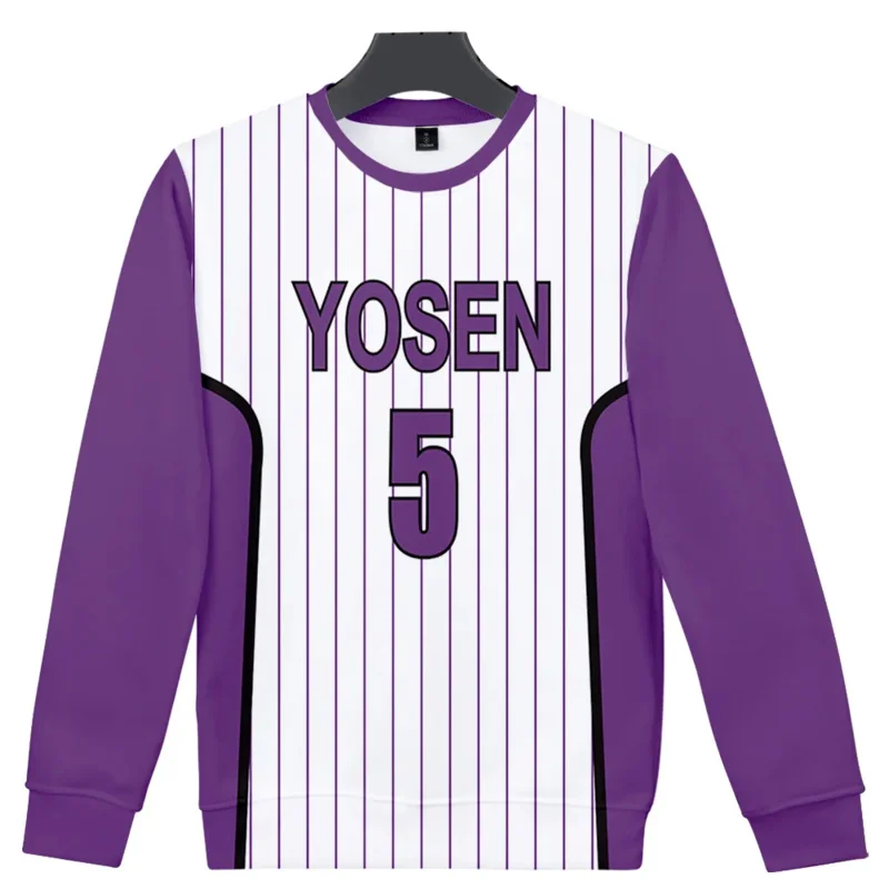 Kuroko No Basuke Cosplay Yosen School Uniform Murasakibara Atsushi Jersey Sportswear Boys Girls Costume Set Basket Hoodies Gifts