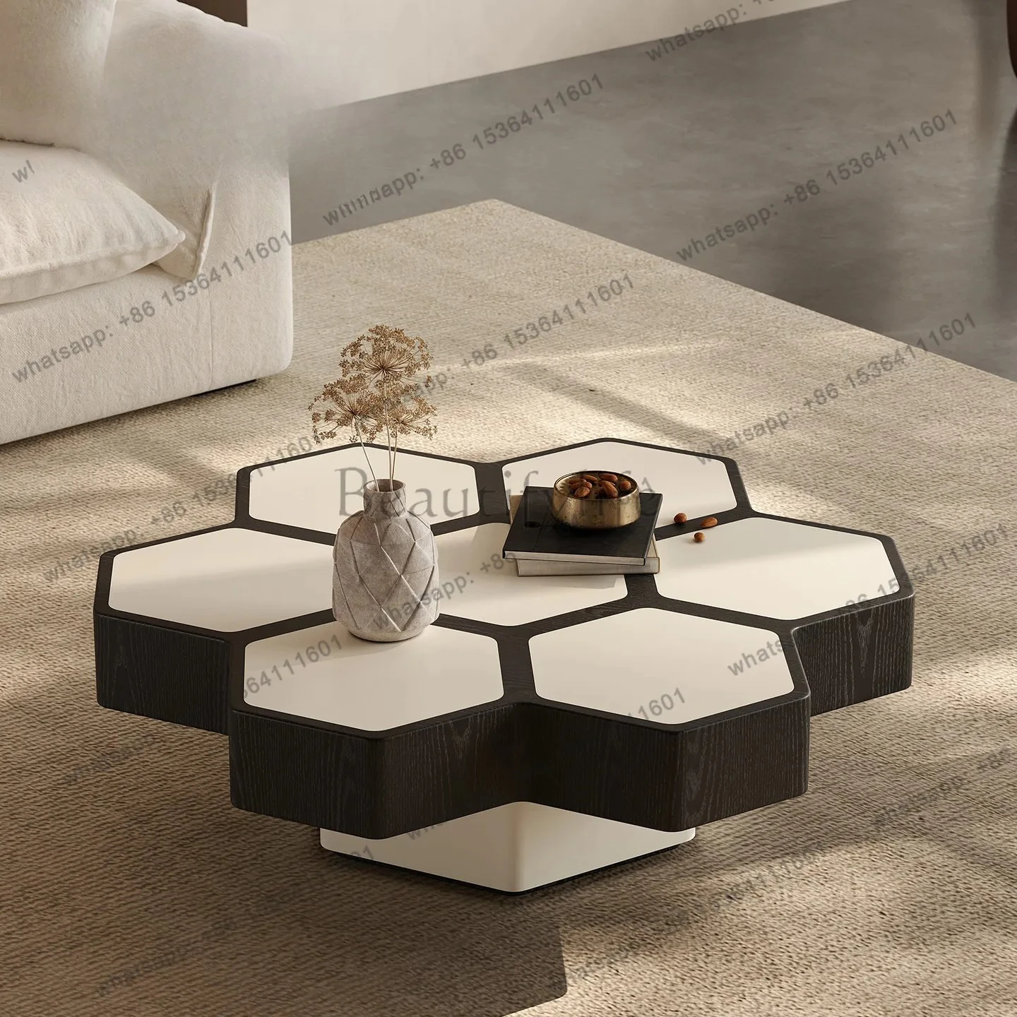 Customizable Italian minimalist coffee table combination designer modern minimalist creative living room high-end coffee table