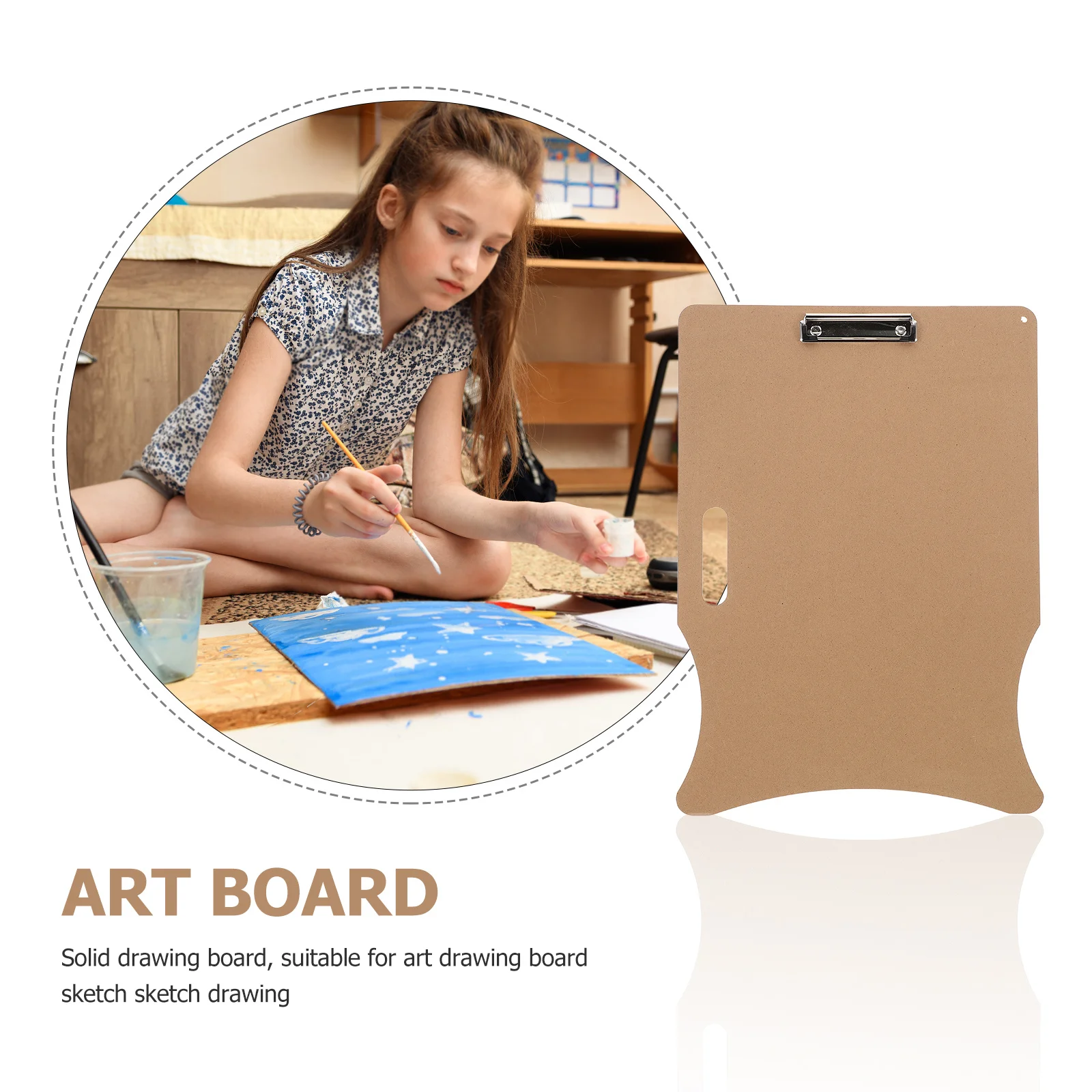 

Handheld Sketch Board Wood Grain Lightweight Portable Drawing Board For Artists Outdoor Painting Art Classes
