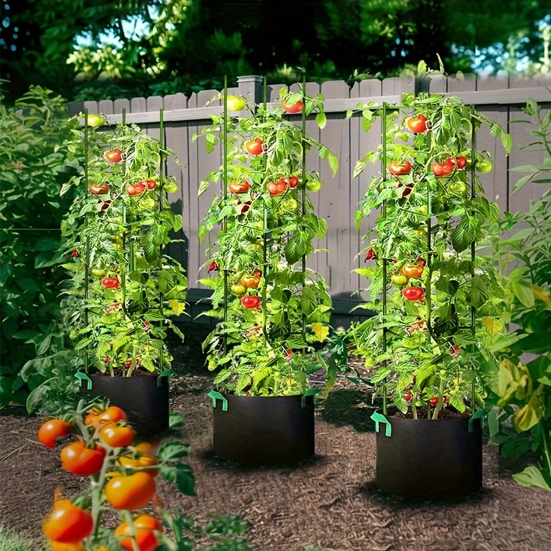2Pcs Large Capacity Box-Style Tomato Planting Bags, Garden Style Design, Non-Woven Fabric Planters, with Handles