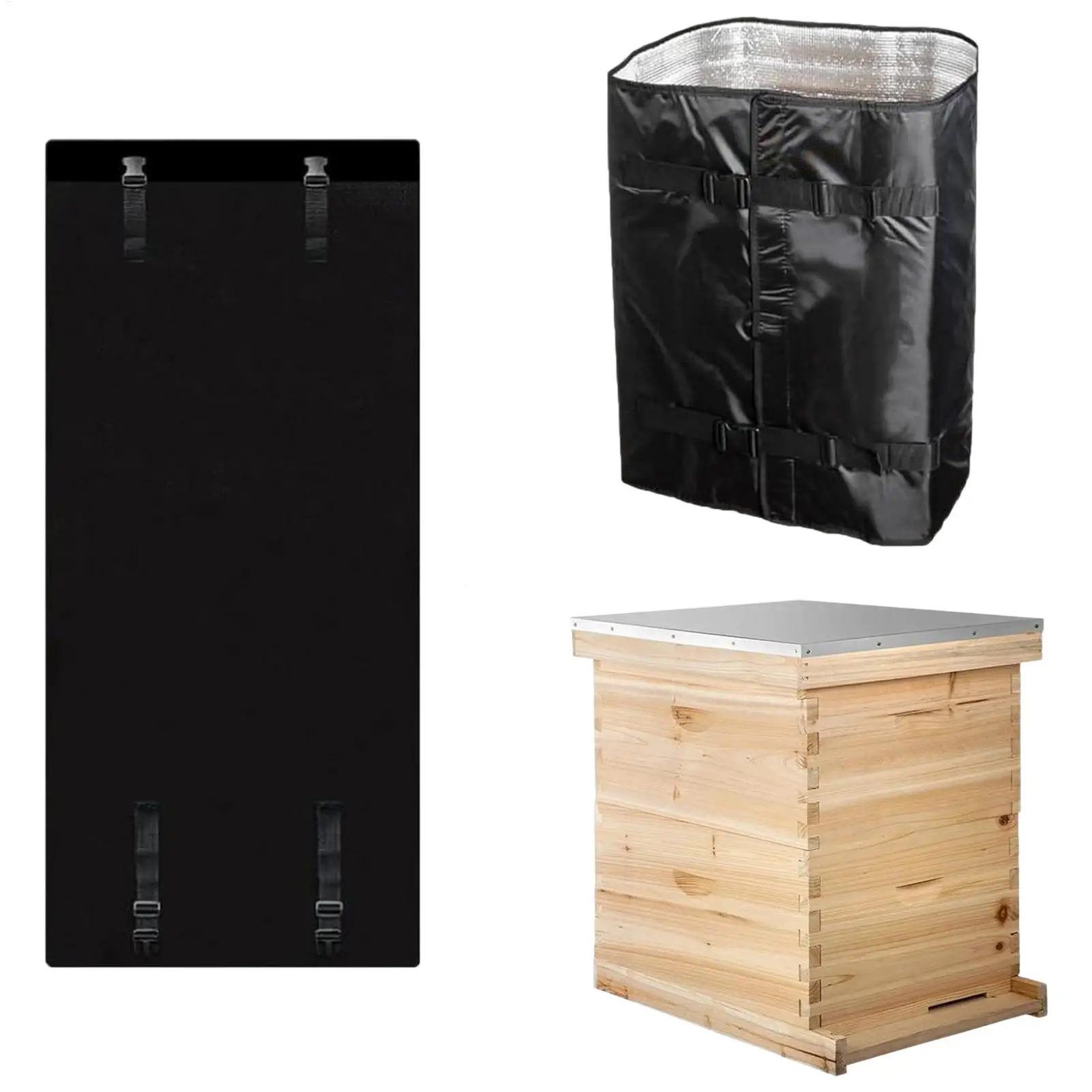 

Beehive Winter Protection Cover Oxford Cloth Adjustable Beehive Wrap Windproof Reusable Beekeeping Supplies For Farm Owners