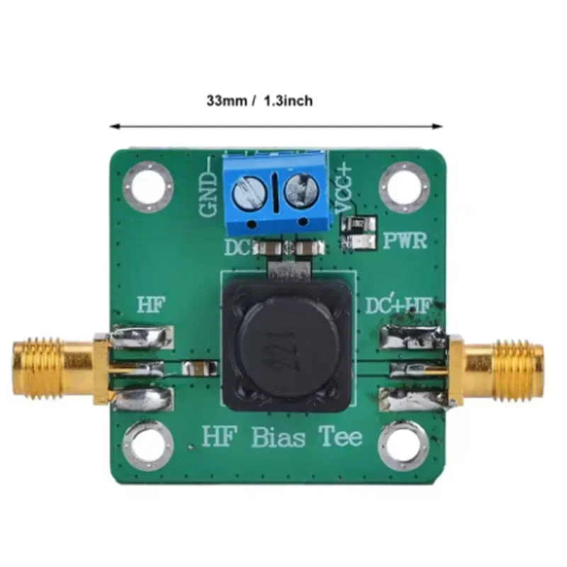 RF Microwave HF Bias Tee DC Bias 50K-60MHz Active Antenna Power Supply