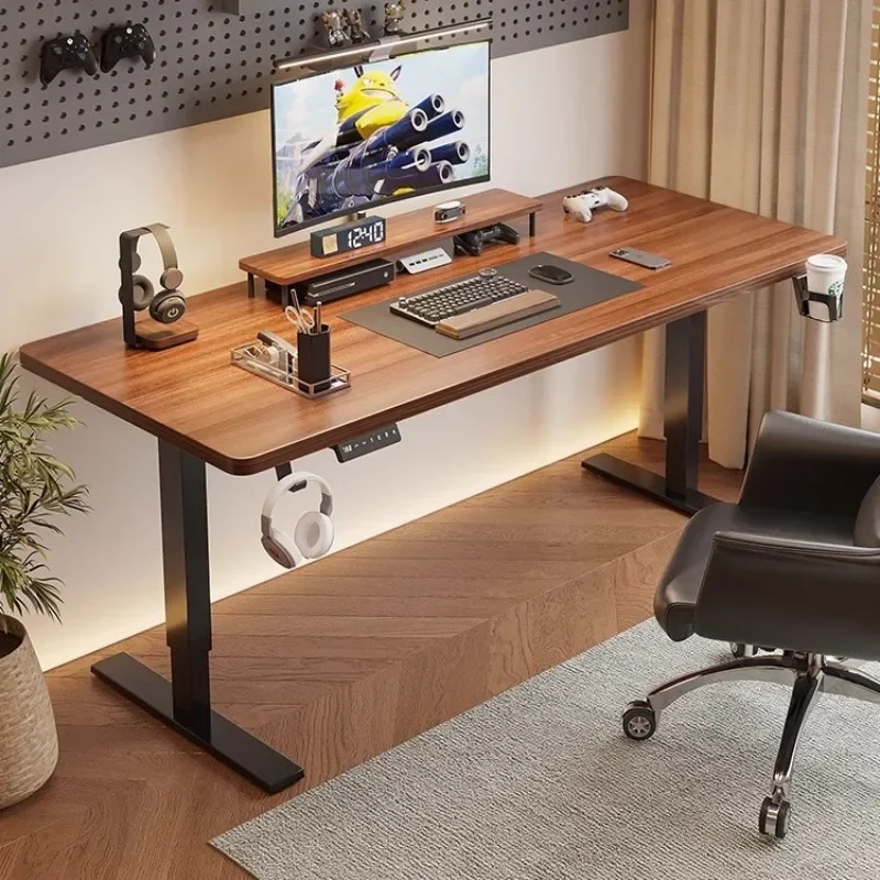 

Новый домашний электрический компьютерный стол для взрослых из цельного дерева, интеллектуальный подъемный киберспорт