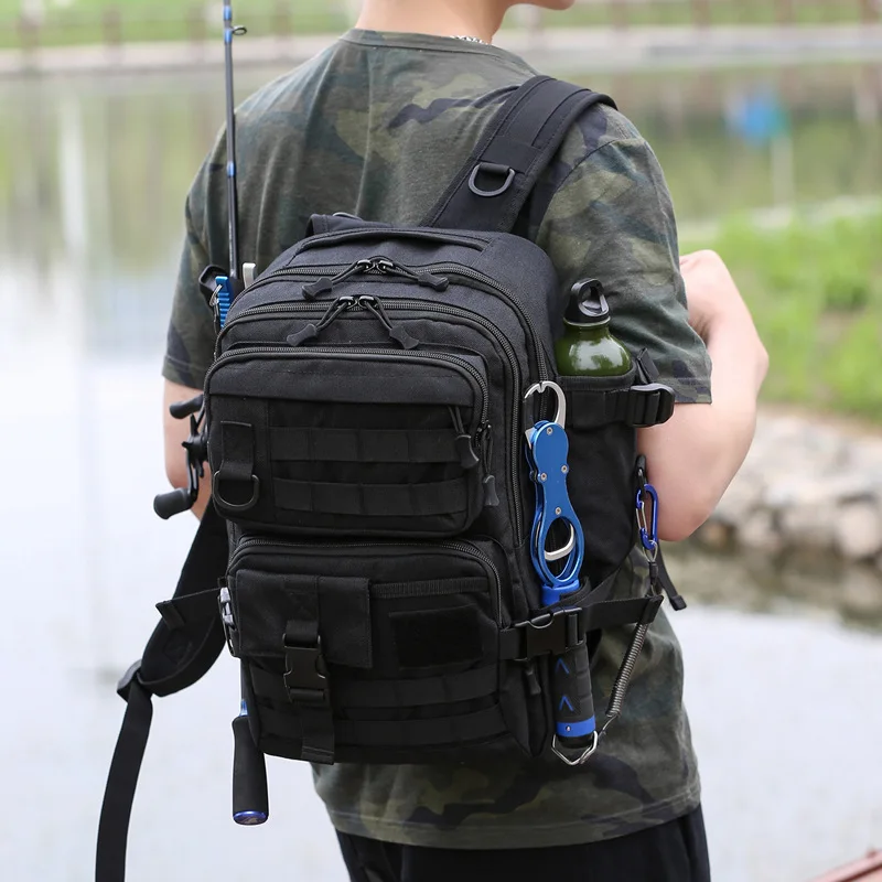 Outdoor Travel Backpack Fishing Tackle Bag Rod Gear Holder Fishing Tackle Backpack